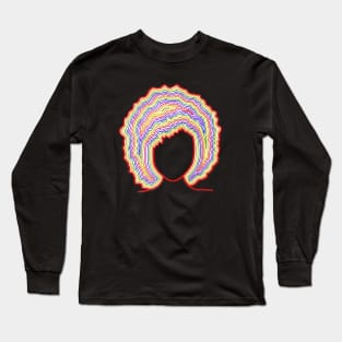 Girl with Rainbow Afro Long Sleeve T-Shirt